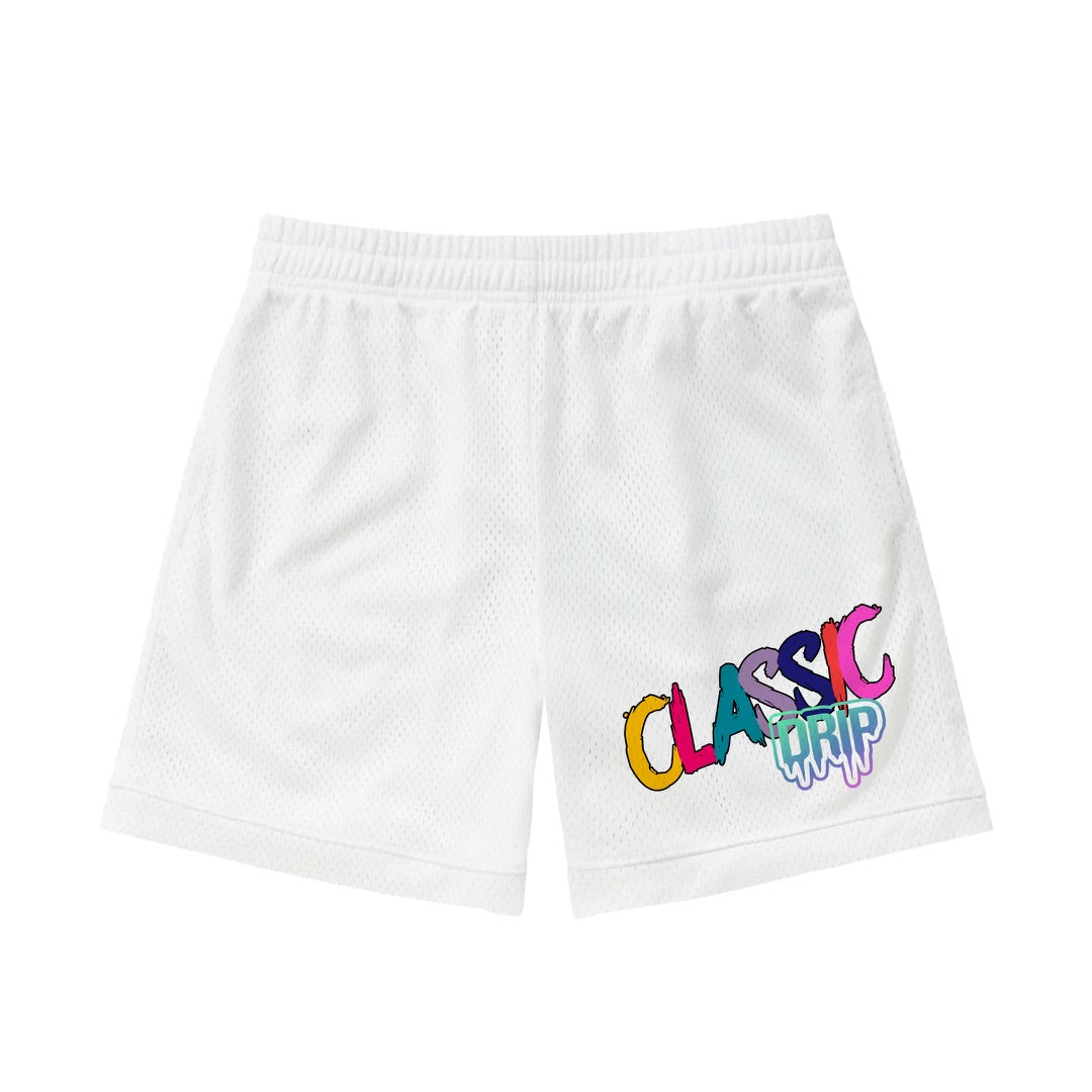 White Mesh Shorts